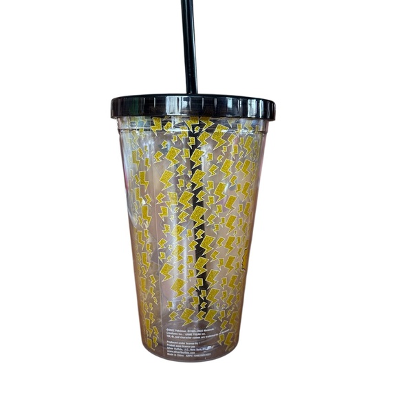 Pikachu Yellow  Tumbler with Straw-Pokemon Cup - Picture 2 of 2